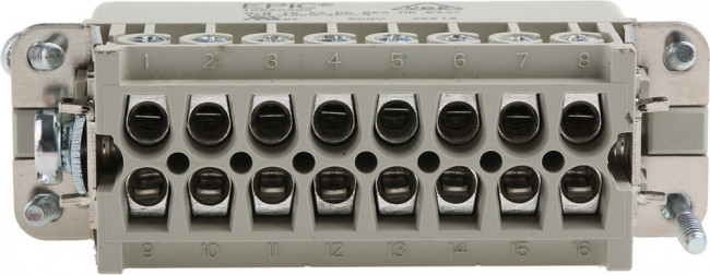 10530000, Heavy Duty Power Connector Insert, 14A, Male, H-A Series, 16 Contacts 10530000, Heavy Duty Power Connector Insert, 14A, Male, H-A Series, 16 Contacts