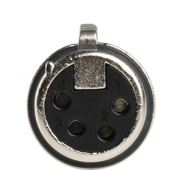 NTR-NC4FX, Вилка, XLR, "мама", PIN: 4, прямой, на провод, пайка, 10А, 3,5-8мм NTR-NC4FX, Вилка, XLR, "мама", PIN: 4, прямой, на провод, пайка, 10А, 3,5-8мм