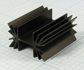 Радиатор охлаждения 50x 42x 25, D02, Al, черный, BLA028-50