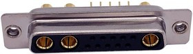 681M13W3203L101, Комбинированный разъем D Sub, Power-D 681M Series, DB-13W3, Гнездо, 13 контакт(-ов)
