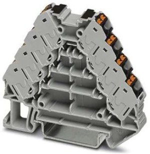 3270125, PTRV 4-PV /BK Series Grey DIN Rail Terminal Block, 0.14 2.5mm², Push In Termination 3270125, PTRV 4-PV /BK Series Grey DIN Rail Terminal Block, 0.14 2.5mm², Push In Termination