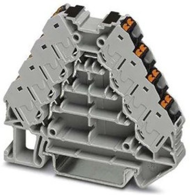 3270125, PTRV 4-PV /BK Series Grey DIN Rail Terminal Block, 0.14 2.5mm², Push In Termination 3270125, PTRV 4-PV /BK Series Grey DIN Rail Terminal Block, 0.14 2.5mm², Push In Termination
