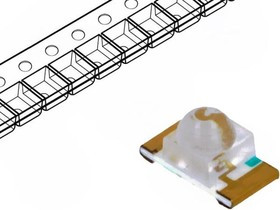 OSB5120641E, Светодиод, SMD, 1206, голубой, 650-850мкд, 3,2x1,6x1,8мм, 35°, 20мА OSB5120641E, Светодиод, SMD, 1206, голубой, 650-850мкд, 3,2x1,6x1,8мм, 35°, 20мА