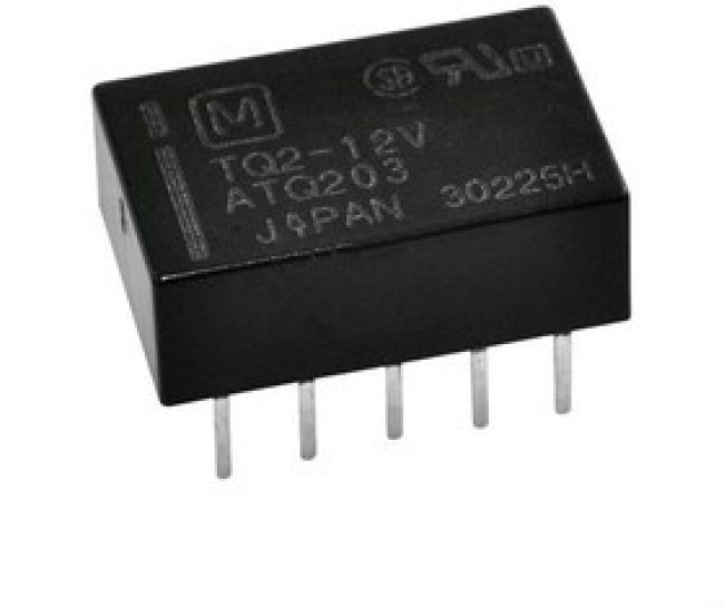 TQ2-L2-5V, Реле: электромагнитное, DPDT, Uобмотки: 5ВDC, 0,5A/125ВAC, PCB