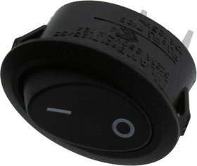 RE11131121, ROCKER SWITCH, SPST, 10A, 125VAC, BLACK