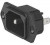 6102.3100, AC Power Entry Modules Inlet Class II w/o Gnd Screw-on