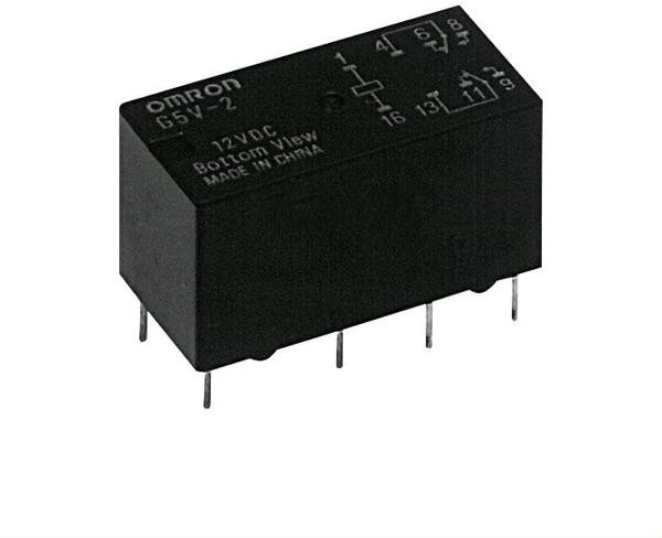 G5V2 12DC, Реле 2 переключ. 12VDC, 0,5A/125VAC DPDT