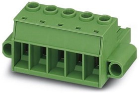 PC 16/ 3-STF-10,16, Съемная клеммная колодка, с фланцем, 10.16 мм, 3 вывод(-ов), 20AWG до 6AWG, 16 мм², Винт, 76 А