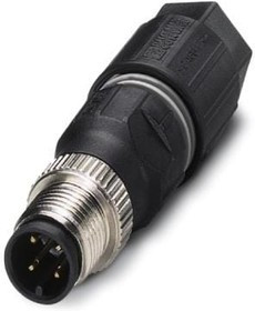 SACC-M12MS-4QO-0,75-M, Разъем Кабеля, M12, Male, 4 Positions, IDC / IDT Штыревой, Прямой Монтаж на К SACC-M12MS-4QO-0,75-M, Разъем Кабеля, M12, Male, 4 Positions, IDC / IDT Штыревой, Прямой Монтаж на К