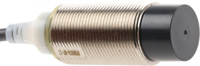 E2AM18KN16WPC12M, Inductive Barrel-Style Proximity Sensor, M18 x 1, 16 mm Detection, NPN Output, 12 24 V dc, IP67