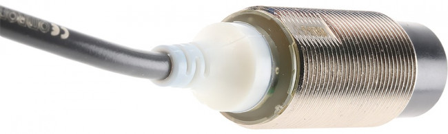 E2AM18KN16WPC12M, Inductive Barrel-Style Proximity Sensor, M18 x 1, 16 mm Detection, NPN Output, 12 24 V dc, IP67