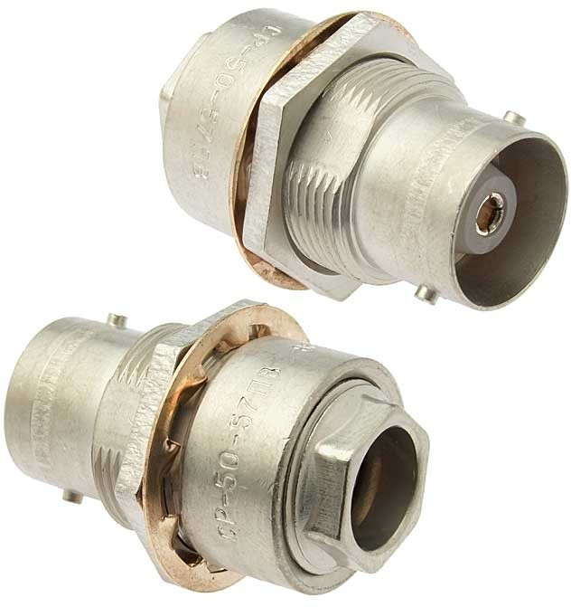 Разъем высокочастотный СР50- 57ПВ розетка, на кабель, B16.5, СР50- 57ПВ