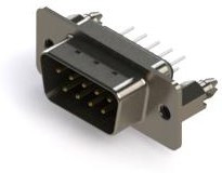 627-009-220-046, D SUB CONN, PLUG, 9POS, DE, SOLDER