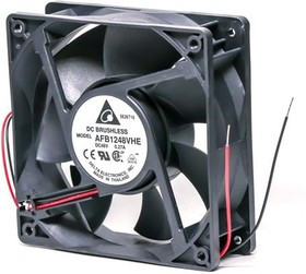 AFB1248VHE-T9LN, DC Fans Fan, 120x38mm, 48VDC, 190.48CFM, 14.88W, 55.5dBA, Ball, 4-Leads, Tach/PWM, IP55