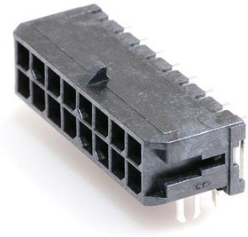 43045-1623, Headers & Wire Housings Microfit 3.0 RA PTH clip 30Au DR 16Ckt 43045-1623, Headers & Wire Housings Microfit 3.0 RA PTH clip 30Au DR 16Ckt