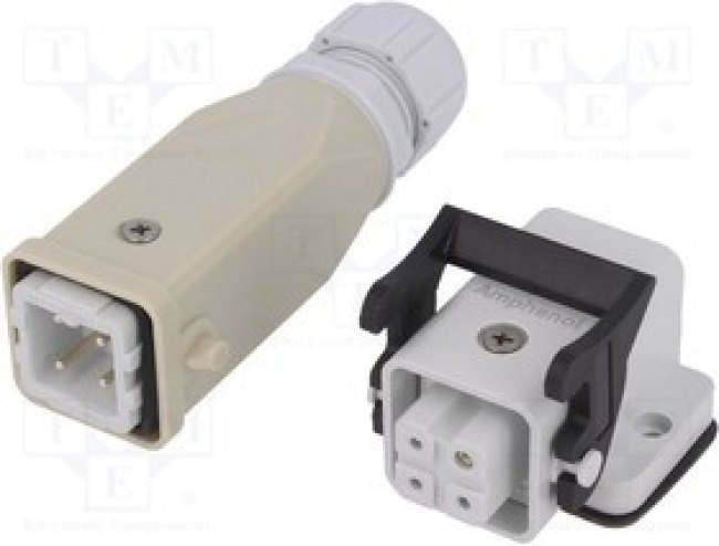 C14621R0166068, Heavy Duty Power Connectors Top Entry High Prof. Hood SZ E16 M32