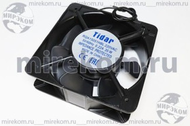 Вентилятор 150x150x51, напряжение 220В, ток 0,22А, выводы 2L, подшипник качения, RQA15051HBL Вентилятор 150x150x51, напряжение 220В, ток 0,22А, выводы 2L, подшипник качения, RQA15051HBL