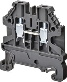 XW5T-S2.5-1.1-1, Клеммная колодка на DIN рейку, сквозные клеммы, 2 вывод(-ов), 26 AWG, 12 AWG, 4 мм², Винт, 24 А