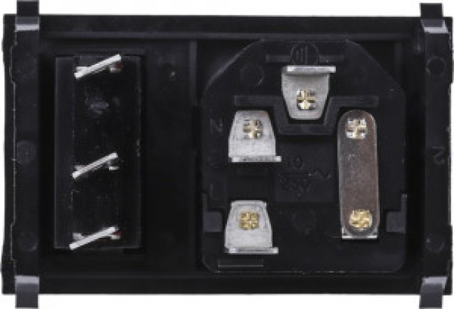 BZH01/Z0000/02, C14 Snap-In IEC Connector Male, 10A, 250 V, Fuse Size 5 x 20mm