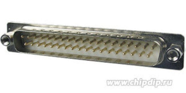DPS-37MA, вилка D-SUB на плату 37pin без фиксатора (101-37PCKYS ONE NUT)