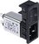 BZM27/A0620/57B, 10A, 250 V ac Male Snap-In IEC Filter 2 Pole BZM27/A0620/57B 2 Fuse