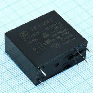 HF140FF/012-2HTF, Реле силовое, 10А два контакта на замыкание катушка 12В HF140FF/012-2HTF, Реле силовое, 10А два контакта на замыкание катушка 12В