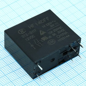 HF140FF/012-2HTF, Реле силовое, 10А два контакта на замыкание катушка 12В