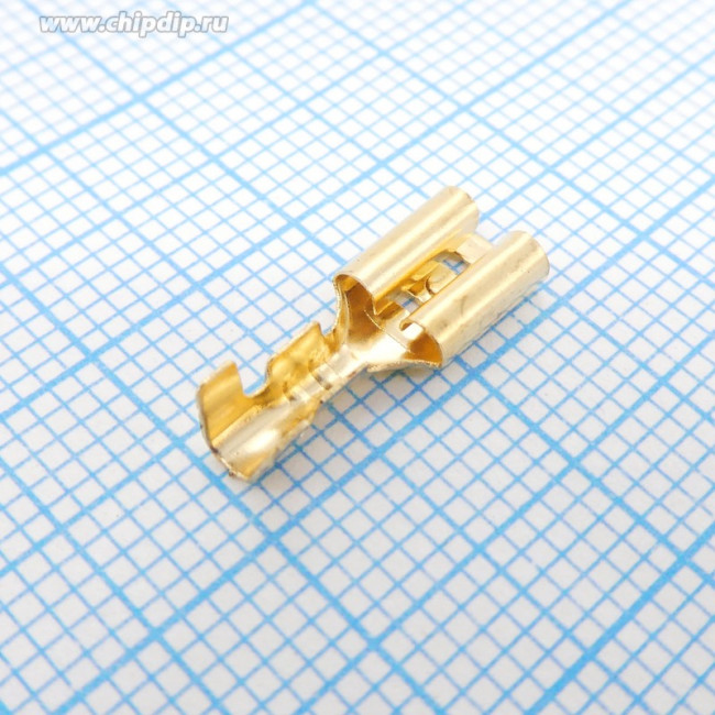 DJ622-D4.8A, Клемма ножевая неизолированная F-типа , 4.8 мм, латунь