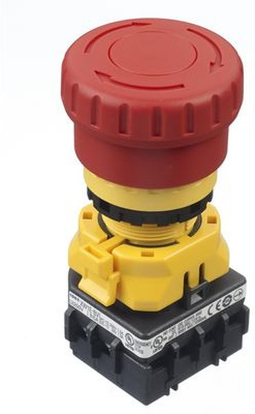 XW1E-BV402MF-R, Переключатель выключатель безопасности, 2, NC x2, 22мм, красный