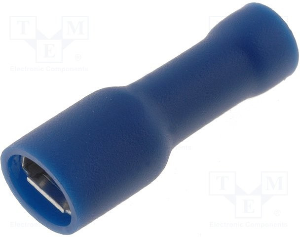 ST-013/B, Наконечник: плоский, 4,8мм, 0,8мм, "мама", 1,5-2,5мм2, обжим, синий