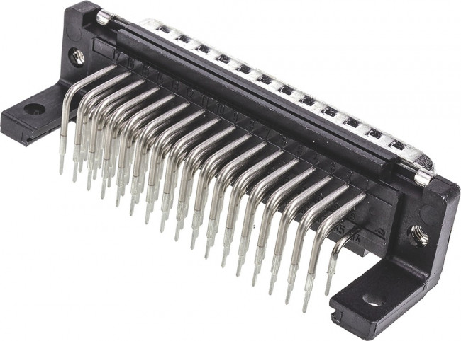 09665227801, D-Sub Standard Connectors 50P DSUB MALE R/A TURNED SOLDER PIN