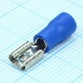 FDD2-187(8), клемма ножевая авто(м) 4.8мм.пров.1,5-2,5мм. изолированная Blue / FDD2-187(8)
