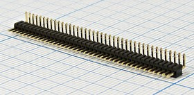 Штекер на плату, однорядный, шаг 1,27мм, PLL-1x40R, 40 контактов, угловой; №2928 штек PLL-1x40R\P1,27\40P\плат угл\