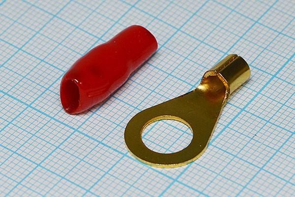 Клемма"O" d 8,0, 6,0S Au, красная