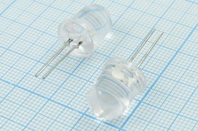 Светодиод 10x14, красный, 200 мкд, угол 30, цвет линзы: прозрачный, КИПД35Г1-К