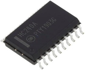 MC74HC240ADWG, Буфер / линейный драйвер / линейный приемник, инвертирующий, 74HC240A, 2В - 6В, WSOIC-20
