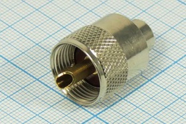 Штекер UHF на кабель RG59, накручивающийся на кабель; №10183 шт UHF\RG59\\вкруч\короткий\