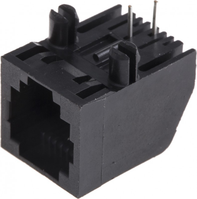 5555165-5, Modular Connectors / Ethernet Connectors 6-2 R/A PCB 50AU