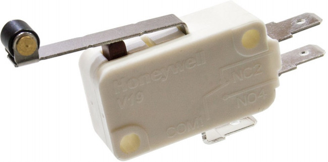 V19T16-EZ400A06, Микропереключатель, Стандартный, Длинный Роликовый Рычаг, SPDT, Быстрое Соединение, 16 А