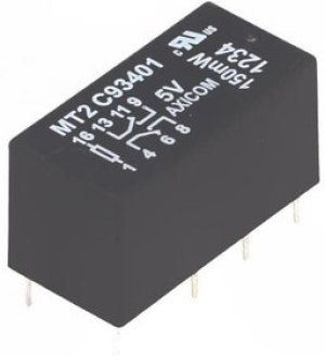 C93401, Signal Relay 5VDC 2A DPDT(20.2x10x11)mm THT
