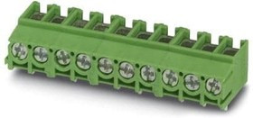 PCB terminal, 2 pole, pitch 5 mm, AWG 20-10, 32 A, screw connection, green, 1987724