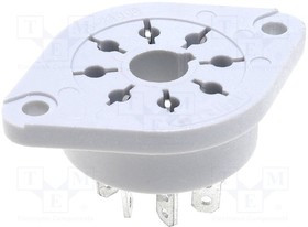 GOP8, Панелька, PIN: 8, 10А, 250ВAC, Монтаж: на панель, Выводы: под пайку