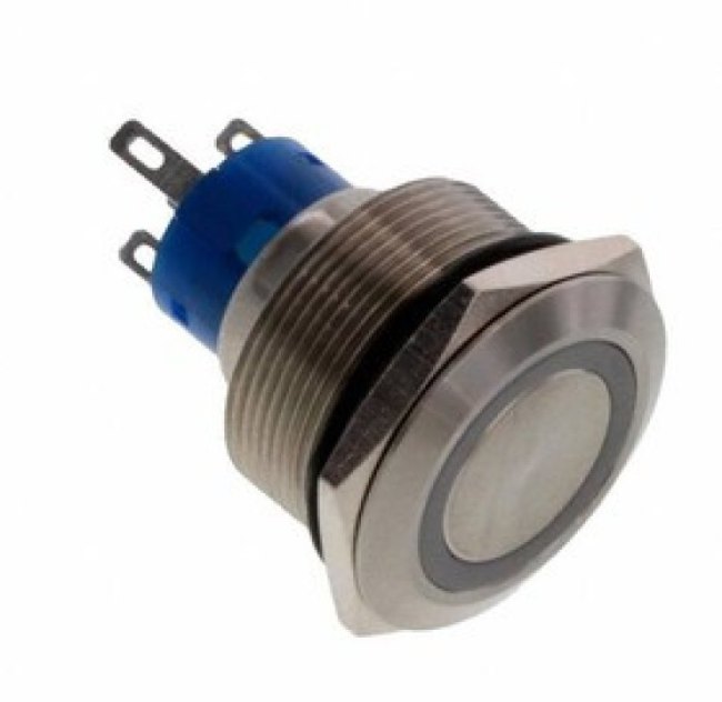 AV2510E312Q04, Pushbutton Switches AV25 SPM 3A MOVING RING RED 12V