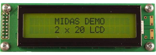 MC22005A6W-SPTLY3.3-V2, Буквенно-цифровой ЖКД, 20 x 2, Черный на Желтом / Зеленом, 3.3В, Параллельный MC22005A6W-SPTLY3.3-V2, Буквенно-цифровой ЖКД, 20 x 2, Черный на Желтом / Зеленом, 3.3В, Параллельный