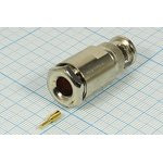 Высокочастотный штекер BNC прижимной, удлинённый под кабель RG6; №1898 шт BNC\RG6\\\40мм