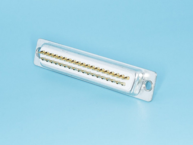 DB-37F, Разъем D-SUB 37 контактов, гнездо на кабель, пайка, тип 2