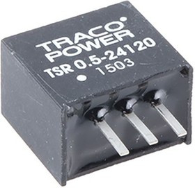 TSR0.5-24120, Преобразователь DC/DC, 1,5Вт, Uвх 15-32В, 12ВDC, Iвых 500мА, SIP3