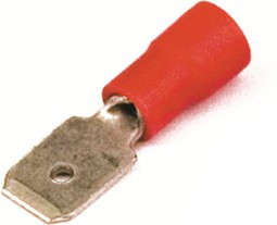 Наконечник изол. "вилка" 0.25-1.5кв.мм А=4.8х0.8мм кр. (уп.100шт) DKC 2A32P