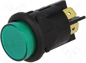 AE-C7054AFNAB, Переключатель кнопочный, 1, DPST-NO, 16A/250ВAC, 16A/28ВDC, 25мм