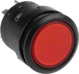 K84-603.4205, 84 Series Illuminated Push Button Switch, Momentary, Panel Mount, 22.5mm Cutout, SPST, 24V dc, IP67